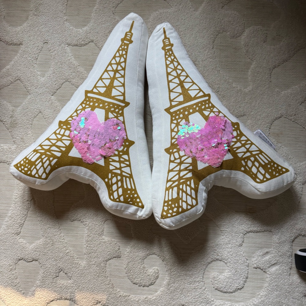 Eiffel Tower Sequin pillows
